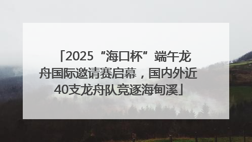 2025“海口杯”端午龙舟国际邀请赛启幕，国内外近40支龙舟队竞逐海甸溪