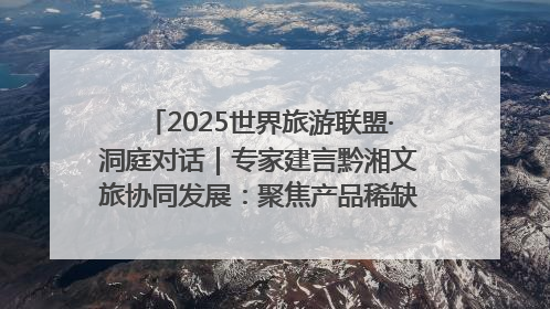 2025世界旅游联盟·洞庭对话｜专家建言黔湘文旅协同发展：聚焦产品稀缺性 深化区域经验共享