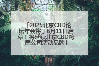 2025北京CBD论坛年会将于6月11日启幕！将延续北京CBD跨国公司活动品牌