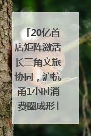 20亿首店矩阵激活长三角文旅协同，沪杭甬1小时消费圈成形