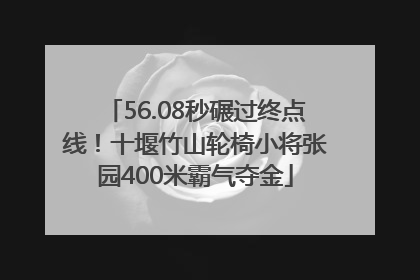 56.08秒碾过终点线！十堰竹山轮椅小将张园400米霸气夺金