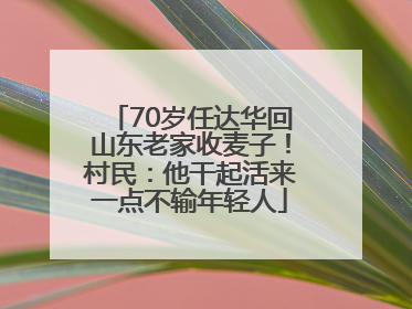 70岁任达华回山东老家收麦子！村民：他干起活来一点不输年轻人